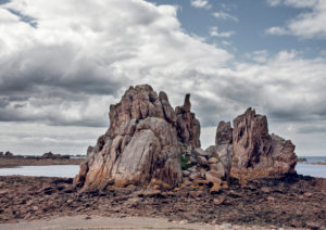 Rock formations on the coast of Plougrescant Peninsula, Brittany Rock formations on the coast of Plougrescant Peninsula, Brittany